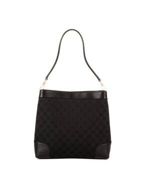 Gucci Shoulder Hobo Black GG Canvas
